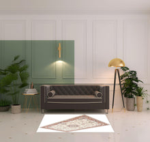 8’ X 11’ Gray Distressed Geometric Area Rug