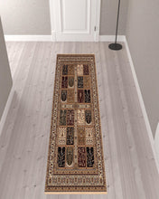 Cream Traditional Decorative Runner Rug - 2’ x 10’