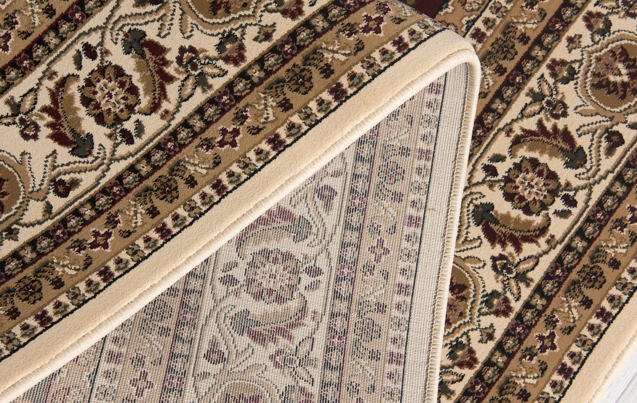 Cream Traditional Decorative Runner Rug - 2’ x 10’