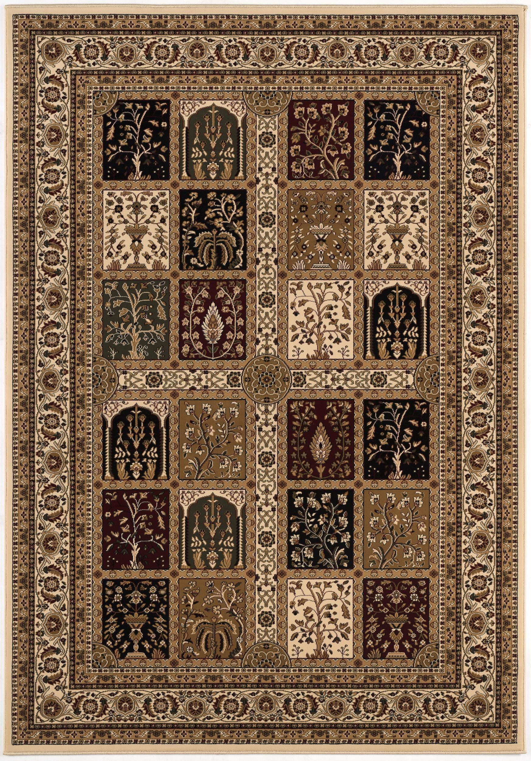 Cream Traditional Decorative Runner Rug - 2’ x 10’