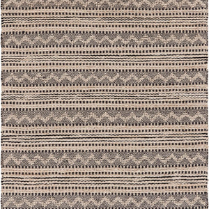 8’ x 10’ Black and Blush Chevron Stripe Area Rug