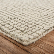 5’ x 8’ Tan and Ivory Grid Area Rug
