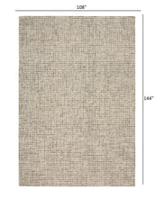 5’ x 8’ Tan and Ivory Grid Area Rug