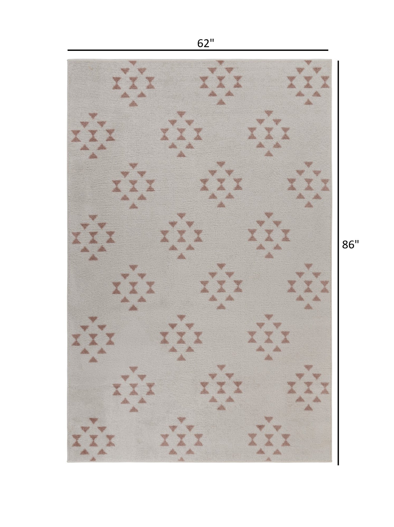 5’ x 7’ Tan and Beige Southwestern Area Rug