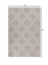 5’ x 7’ Tan and Beige Southwestern Area Rug