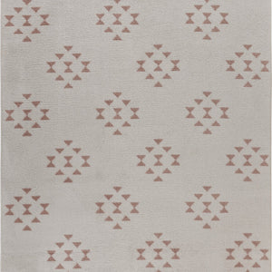 5’ x 7’ Tan and Beige Southwestern Area Rug