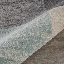 5’ x 7’ Beige and Black Modern Blocks Area Rug