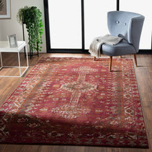 5’ x 8’ Deep Red Traditional Area Rug