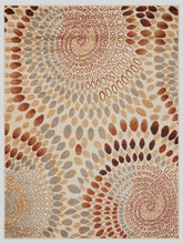 5’ x 7’ Cream and Brown Swirls Area Rug