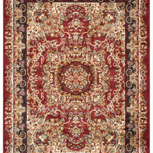 5’ x 7’ Red Royal Medallion Area Rug