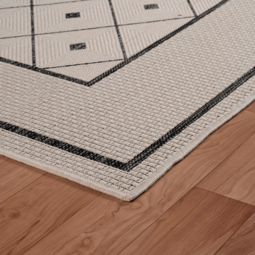 8? X 10? Gray/White/Cream Indoor Outdoor Area Rug