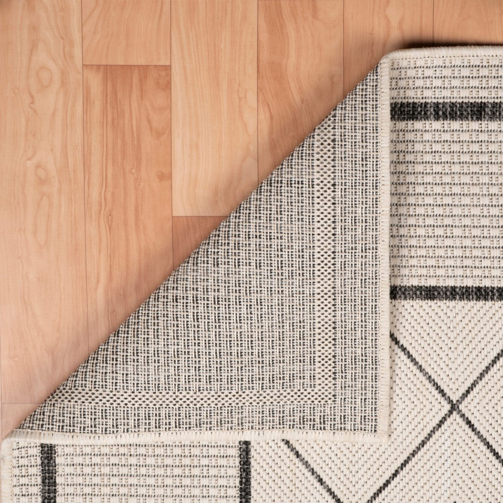 8? X 10? Gray/White/Cream Indoor Outdoor Area Rug