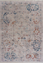 5’ x 8’ Beige Distressed Floral Area Rug