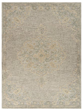 5’ x 8’ Beige Distressed Floral Area Rug