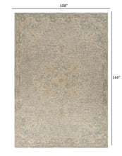5’ x 8’ Beige Distressed Floral Area Rug