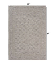 5' X 7' Tan/Brown Indoor Outdoor Area Rug