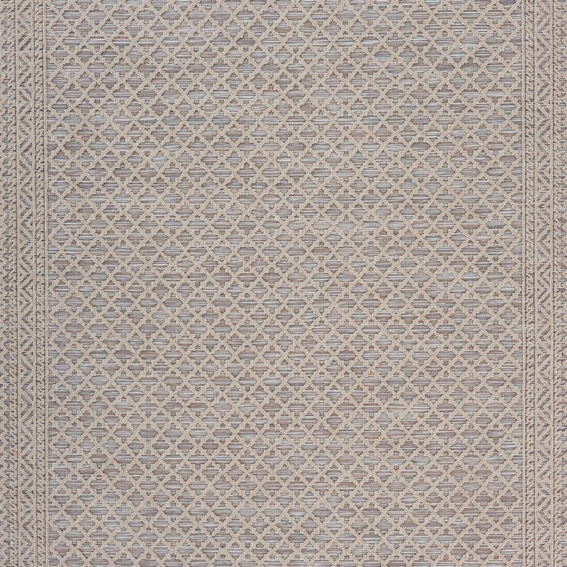 5' X 7' Tan/Brown Indoor Outdoor Area Rug