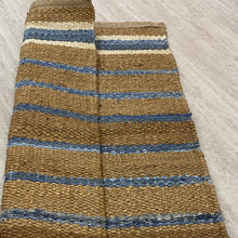 5’ x 7’ Tan and Blue Striped Area Rug