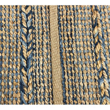 5’ x 7’ Blue and Tan Braided Stripe Area Rug