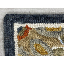 2’ x 7’ Charcoal Floral Medallion Runner Rug