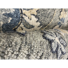 3’ Round Gray Floral FIligree Area Rug