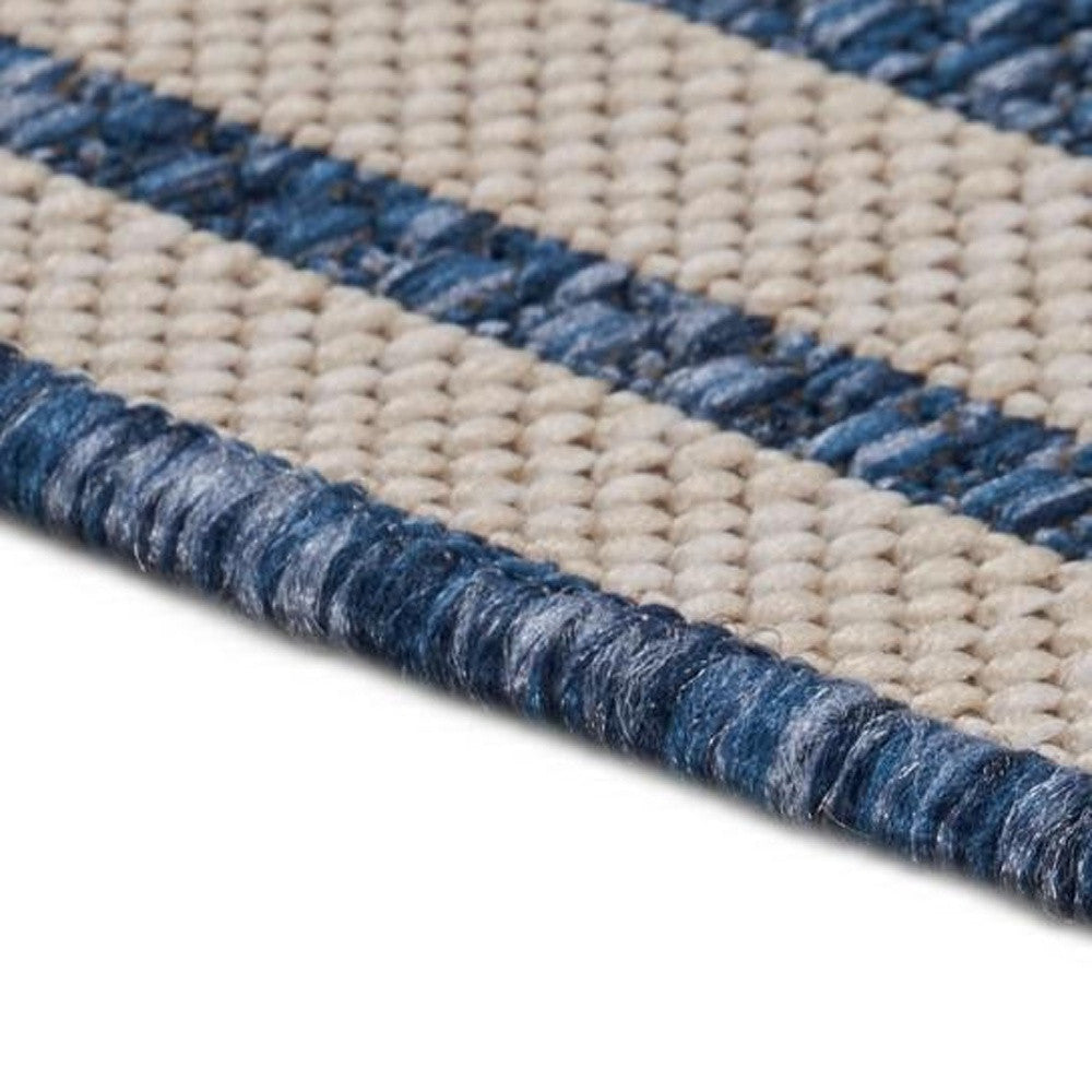 8? X 10? Blue/White Indoor Outdoor Area Rug