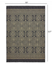 5' X 8' Black / Brown Indoor Outdoor Area Rug