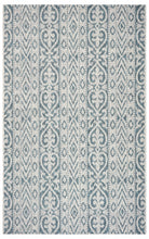 5' X 8' Blue / Green Indoor Outdoor Area Rug