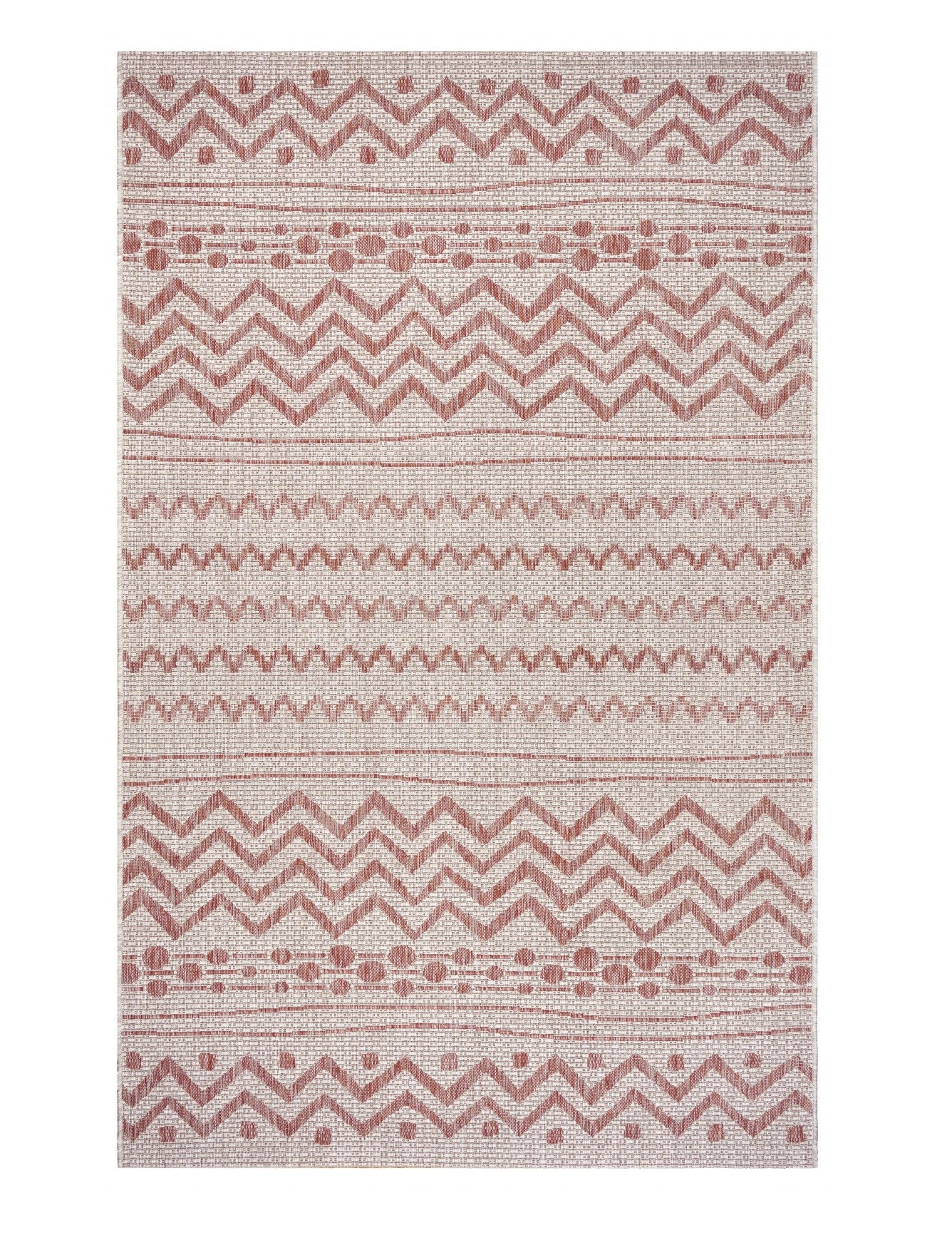 2? X 3? Beige / Red Indoor Outdoor Area Rug