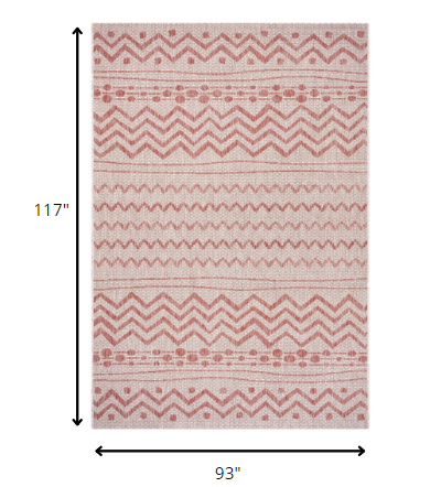 2? X 3? Beige / Red Indoor Outdoor Area Rug