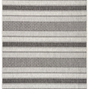 2? X 3? Gray / Black Indoor Outdoor Area Rug