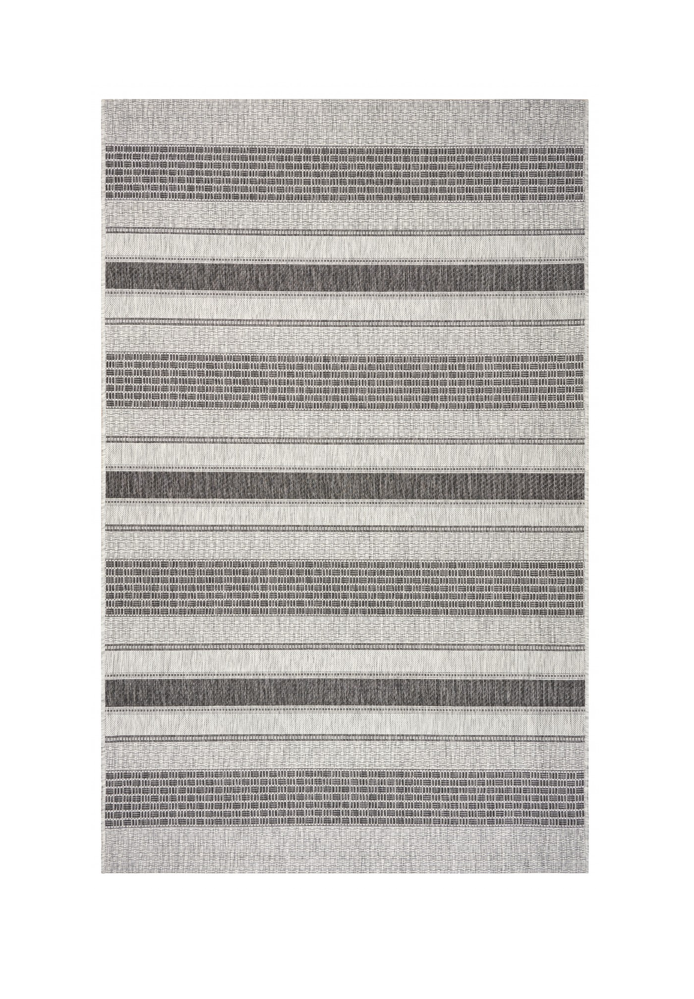 2? X 3? Gray / Black Indoor Outdoor Area Rug