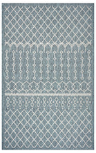 3' X 5' Blue / Gray Indoor Outdoor Area Rug