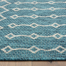 3' X 5' Blue / Gray Indoor Outdoor Area Rug