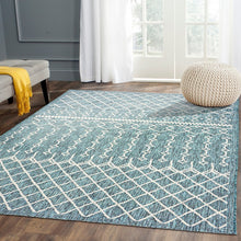 3' X 5' Blue / Gray Indoor Outdoor Area Rug