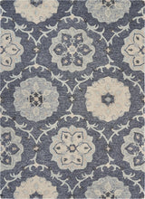 5’ x 7’ Gray Floral Trellis Area Rug