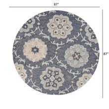 5’ x 7’ Gray Floral Trellis Area Rug