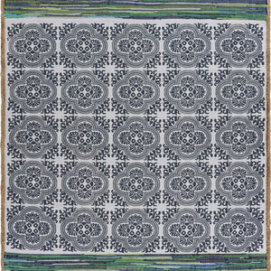 3’ x 5’ Blue and Green Chindi Area Rug
