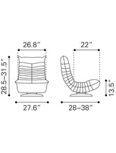 Relaxed Low Profile Cobalt Blue Swivel Chair