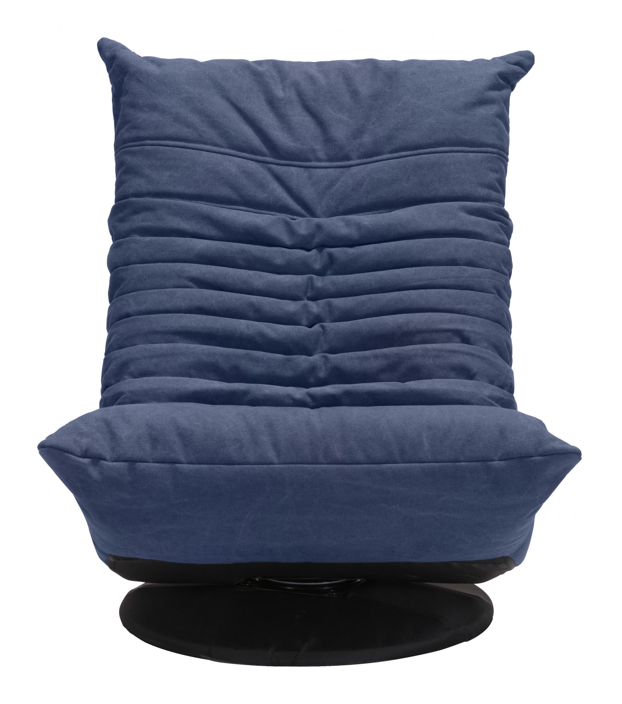 Relaxed Low Profile Cobalt Blue Swivel Chair