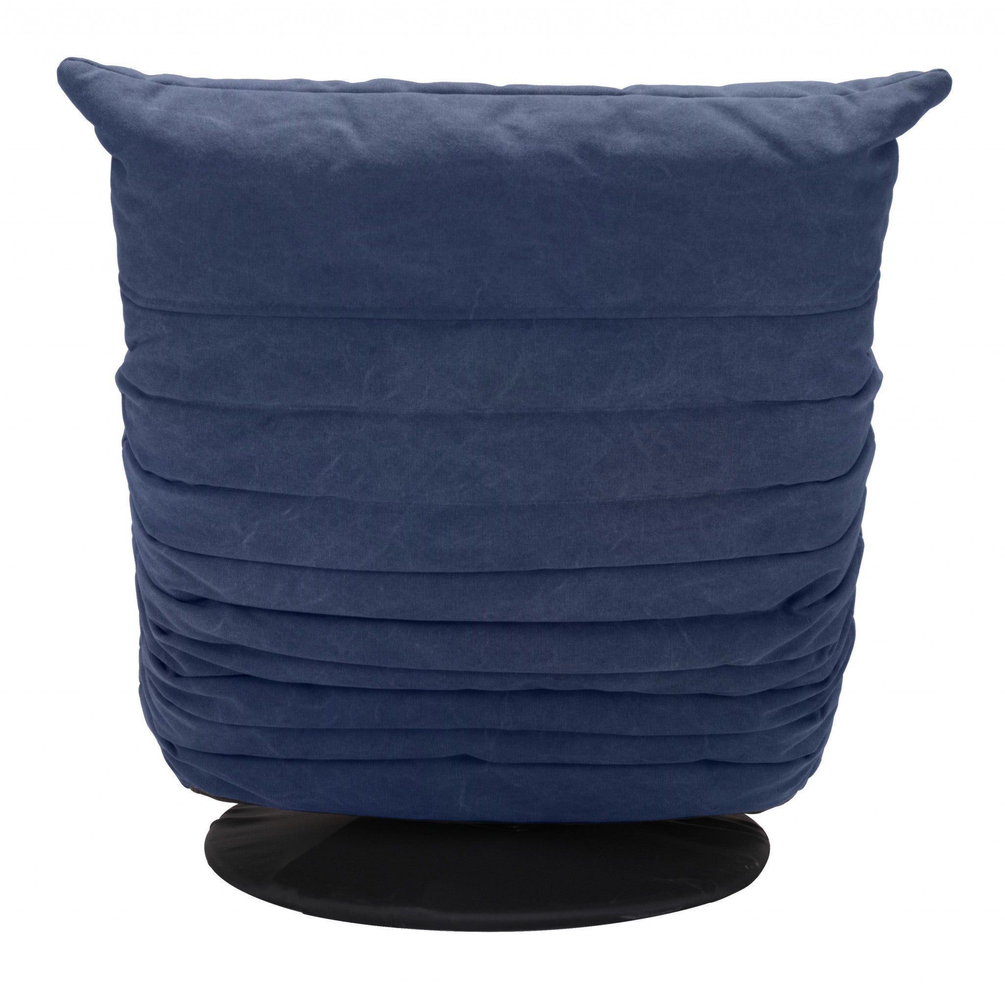 Relaxed Low Profile Cobalt Blue Swivel Chair