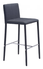 Set of Two Black Restaurant Quality Sleek Bar Chairs