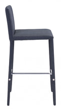 Set of Two Black Restaurant Quality Sleek Bar Chairs