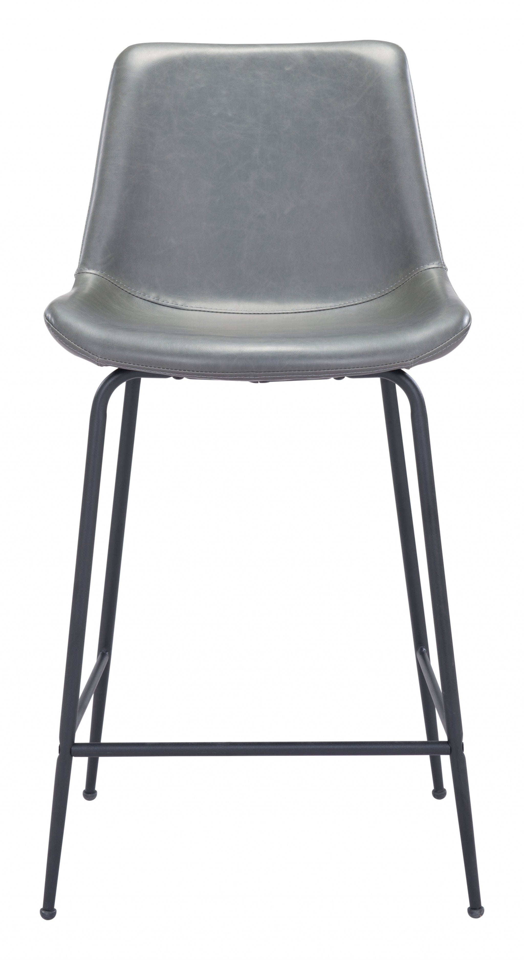 Gray and Black Top Shelf Modern Rugged Counter Chair