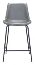 Gray and Black Top Shelf Modern Rugged Counter Chair