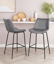 Gray and Black Top Shelf Modern Rugged Counter Chair