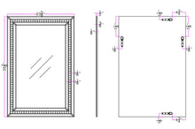 Silver Tiled Border Wall Mirror