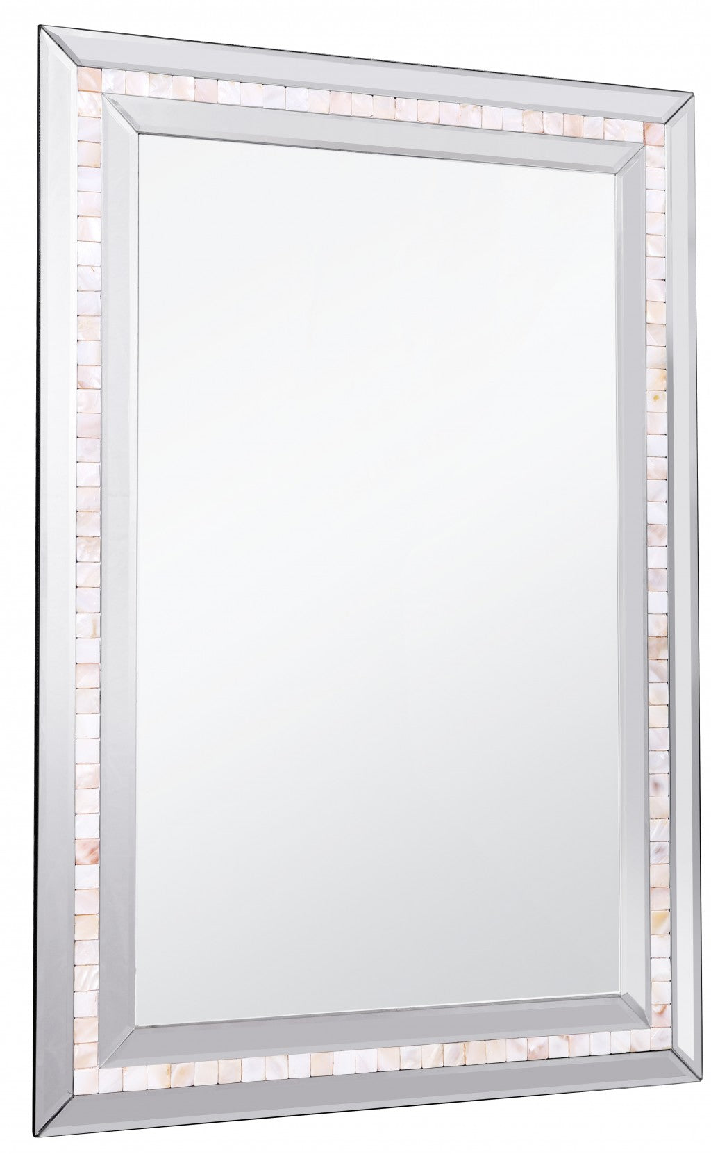 Silver Tiled Border Wall Mirror