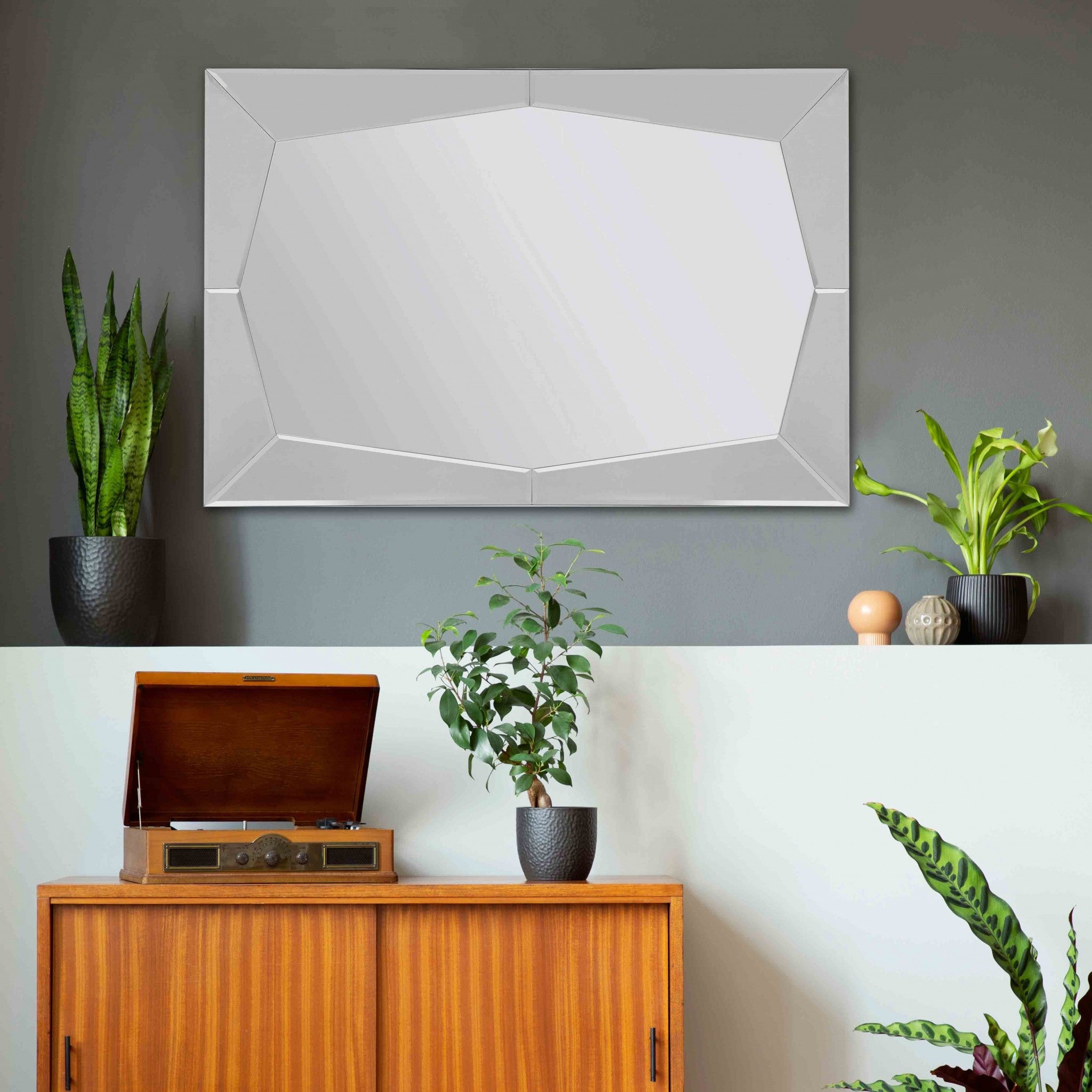 Etched Designed Wall Mirror