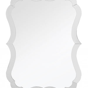 Scalloped Frameless Wall Mirror